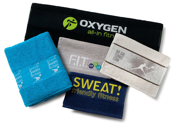 promotional towels with logo texture