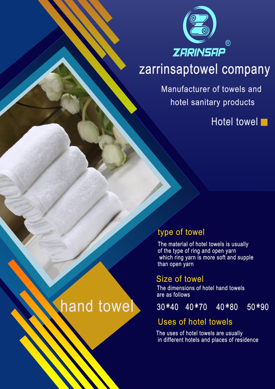 Production of hotel towels in different types